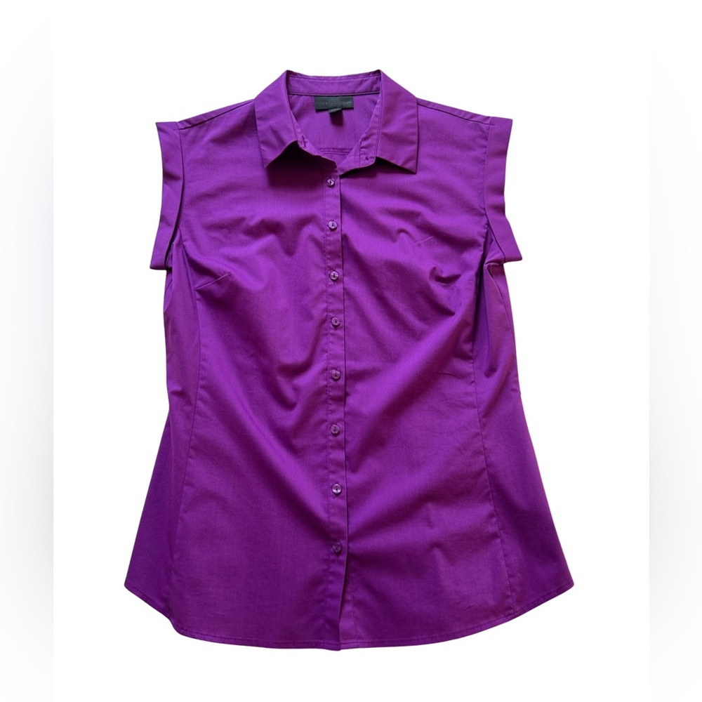 Sleeveless Button Down Blouse